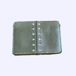 🖤Michael Kors Olive Green Bifold Wallet with Gold Studs
